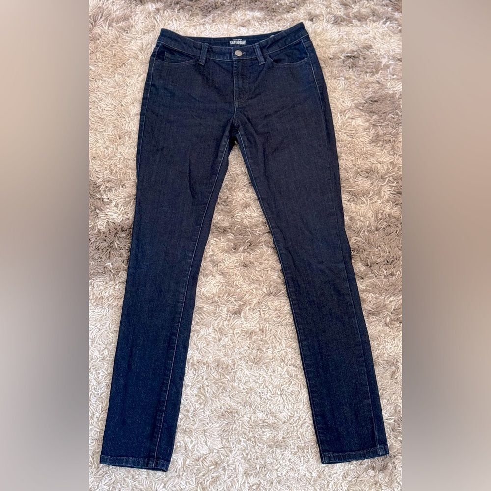 Preppy Casual All Season KATE SPADE Saturday The Skinny Jean Dark Wash Denim 26
